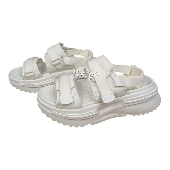 Converse All Star Run Star Utility CX Casual Strap Sandal Egret Mens 7 Womens 8 - Picture 4 of 10